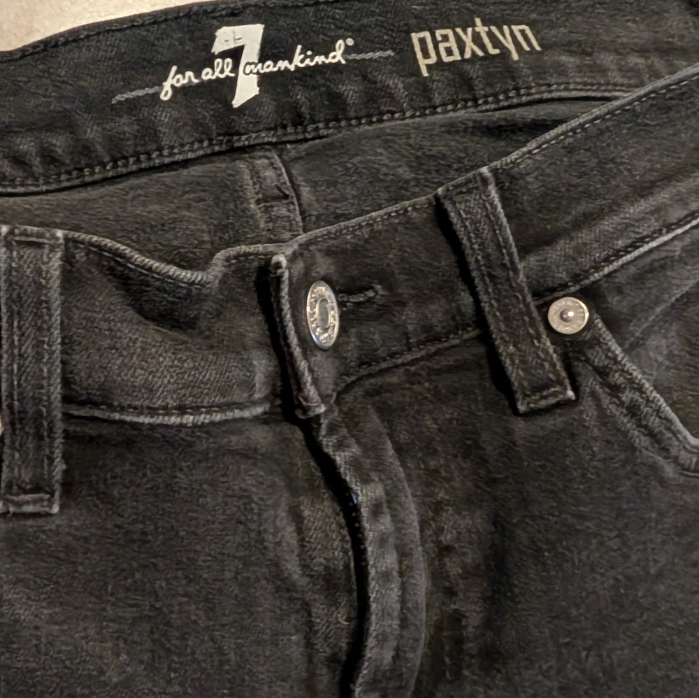7 For All Mankind Paxtyn Black Jeans